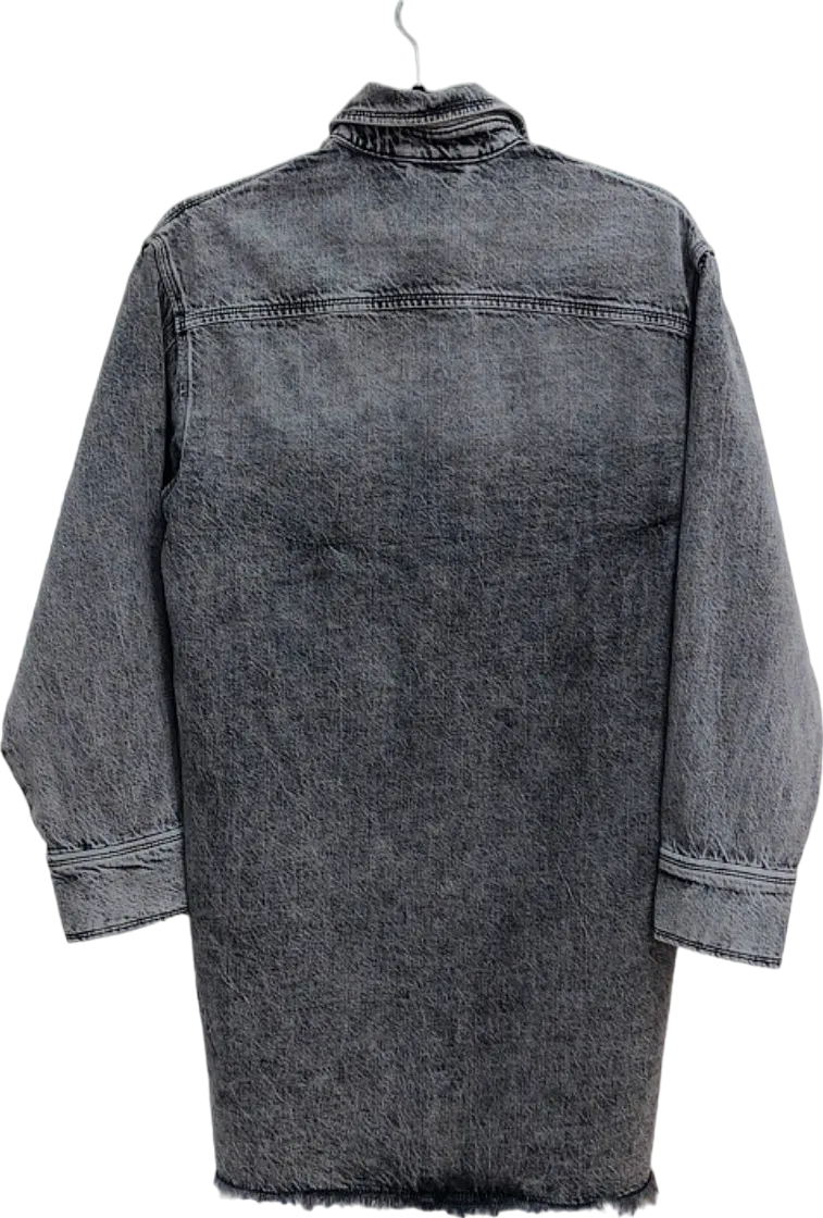 AllSaints Grey Denim Shirt Dress UK Small