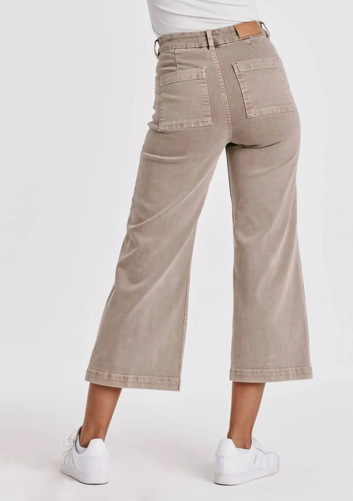 Audrey Super High-Rise Wide Leg Jeans - Cashmere