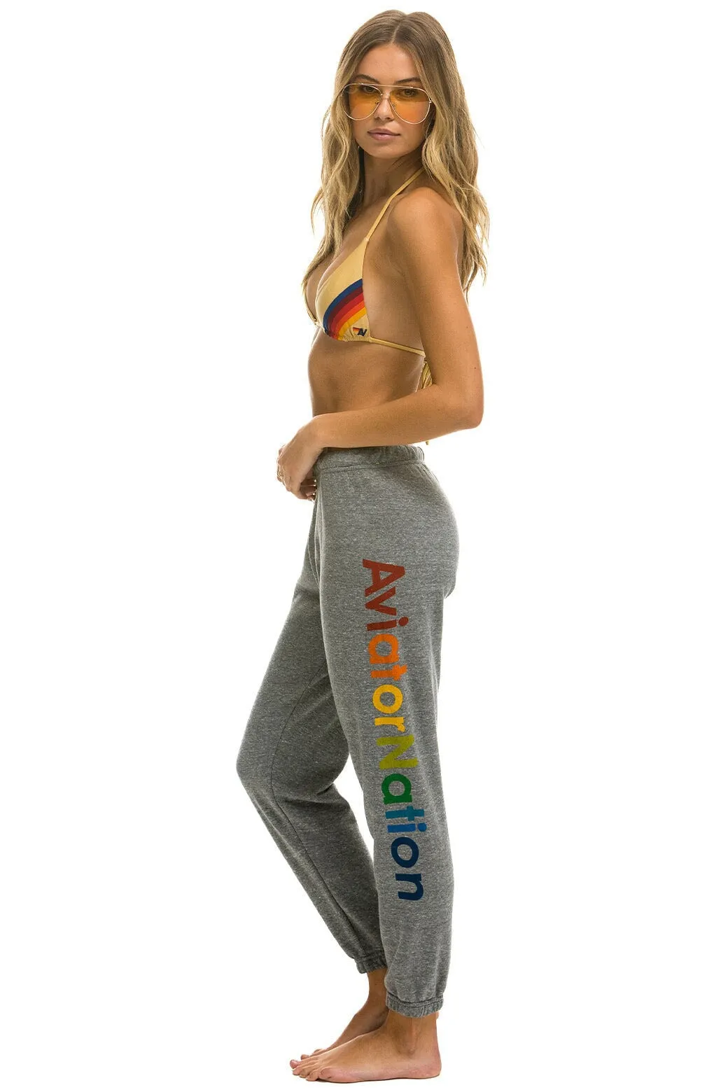 AVIATOR NATION NORTH SHORE SWEATPANTS - HEATHER GREY