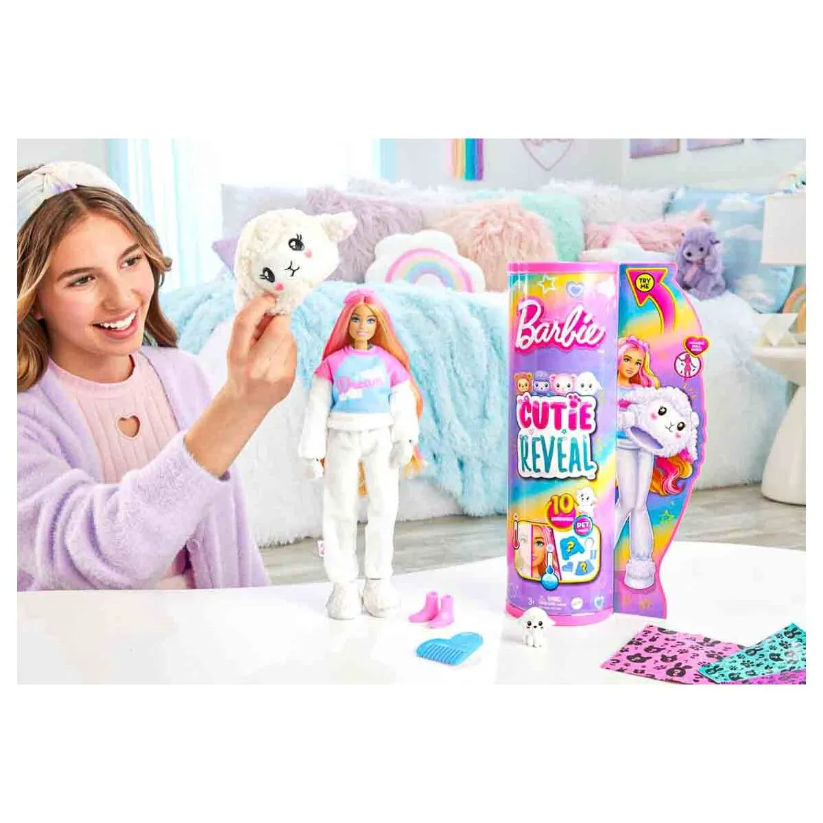 Barbie Cutie Reveal Cute Tees Doll Sweet Lamb