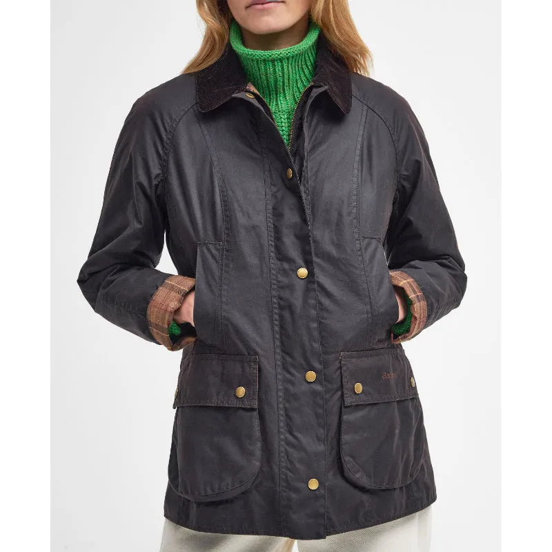 Barbour Beadnell Ladies Wax Jacket - Rustic