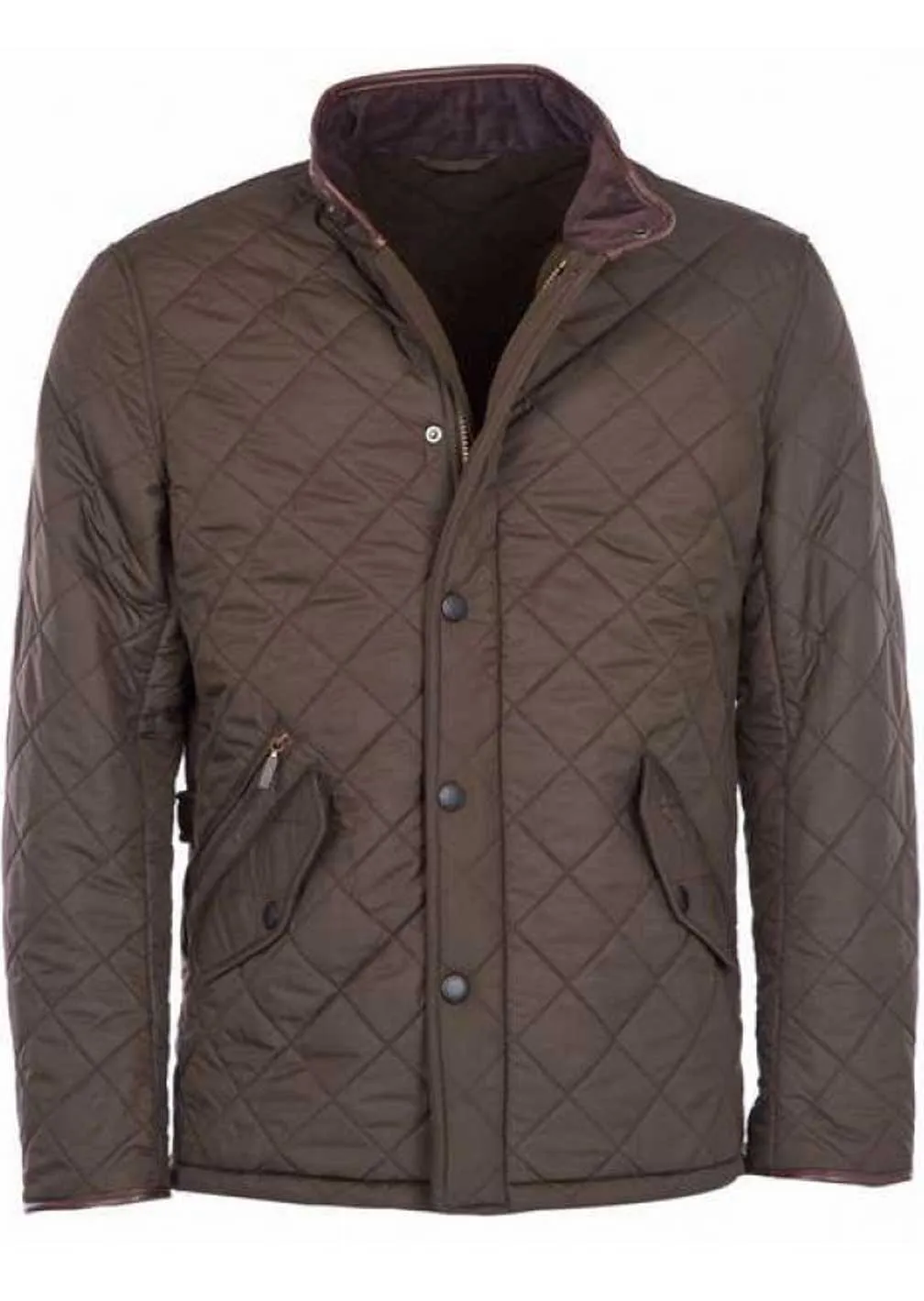 BARBOUR Powell Quilted Jacket with Fleece Lining - Mens - Olive