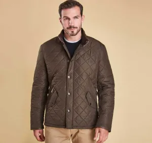 BARBOUR Powell Quilted Jacket with Fleece Lining - Mens - Olive