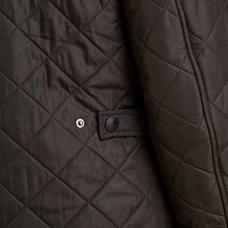 BARBOUR Powell Quilted Jacket with Fleece Lining - Mens - Olive