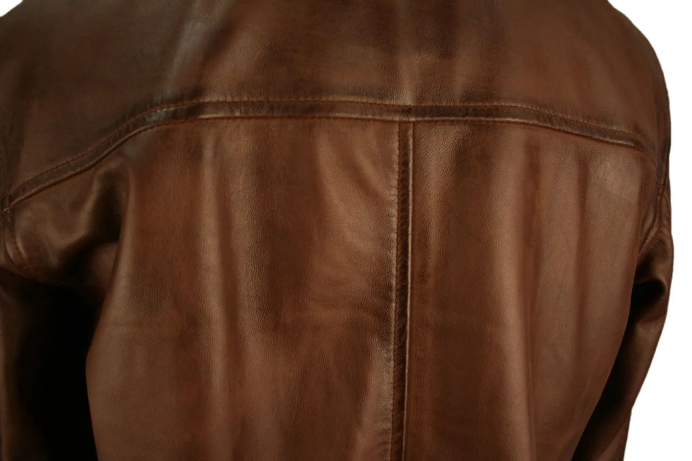 Classic Blouson Jacket in Brown Lambskin - Style 275