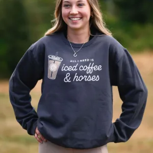 Dapplebay Iced Coffee & Horses Sweatshirt