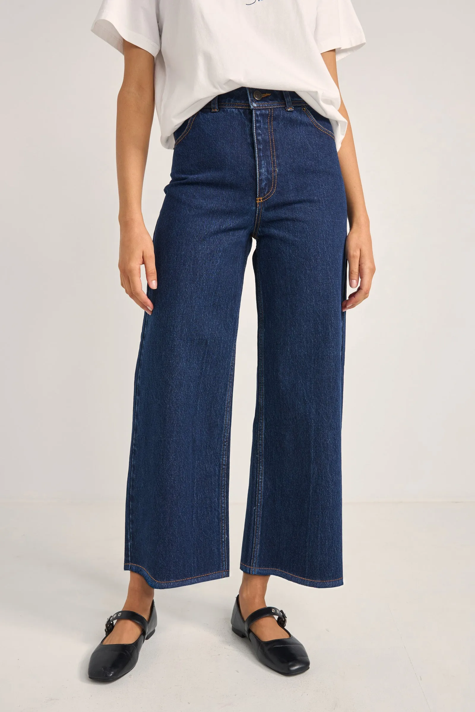 Demi High Loose Denim Jeans Indigo