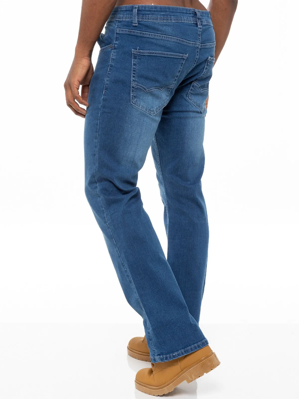 Designer Mens Bootcut Denim Jeans  | Enzo Designer Menswear