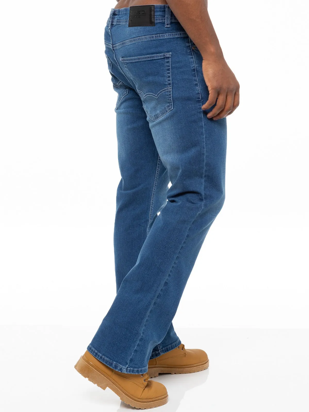 Designer Mens Bootcut Denim Jeans  | Enzo Designer Menswear