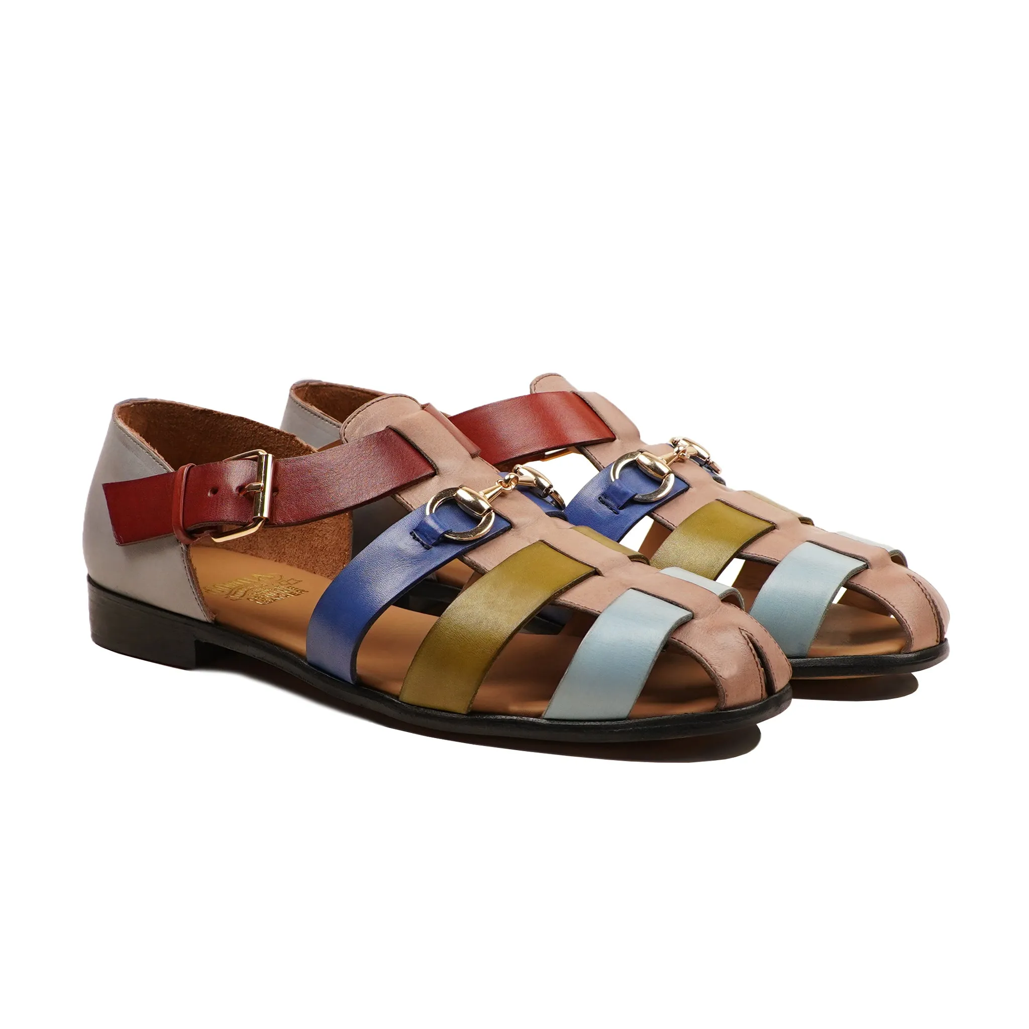 Francis - Men's Multicolour Calf Leather Sandal