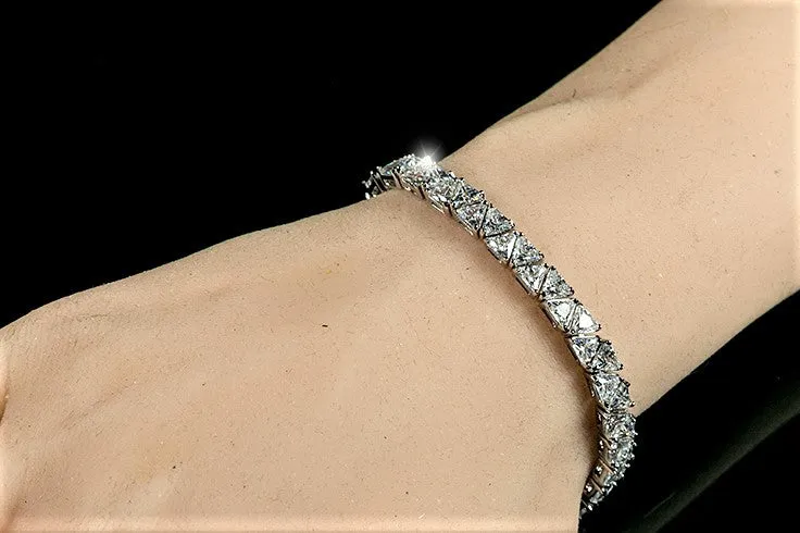 Freya Trillion Cut Tennis Bracelet - 7in | 28ct