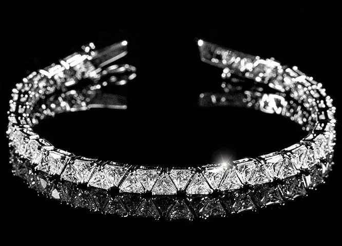 Freya Trillion Cut Tennis Bracelet - 7in | 28ct