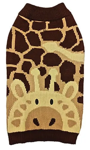 Giraffe Motif Dog Sweater