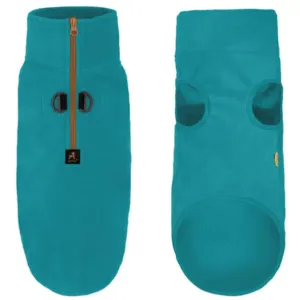 Gooby Half Zip-Up Fleece Vest Turquoise