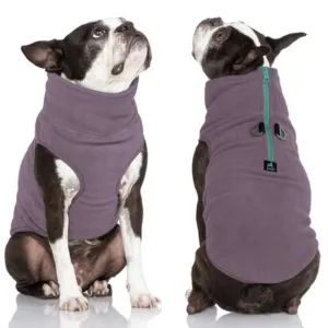 Gooby Half Zip-Up Fleece Vest Violet