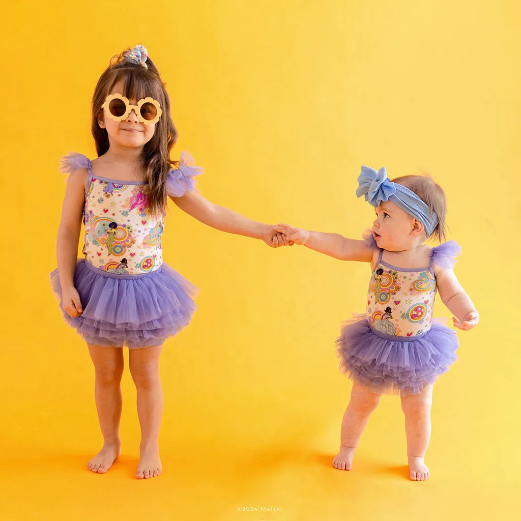 Groovy Barbie™ and Friends Ruffled Tulle Sleeveless Bodysuit