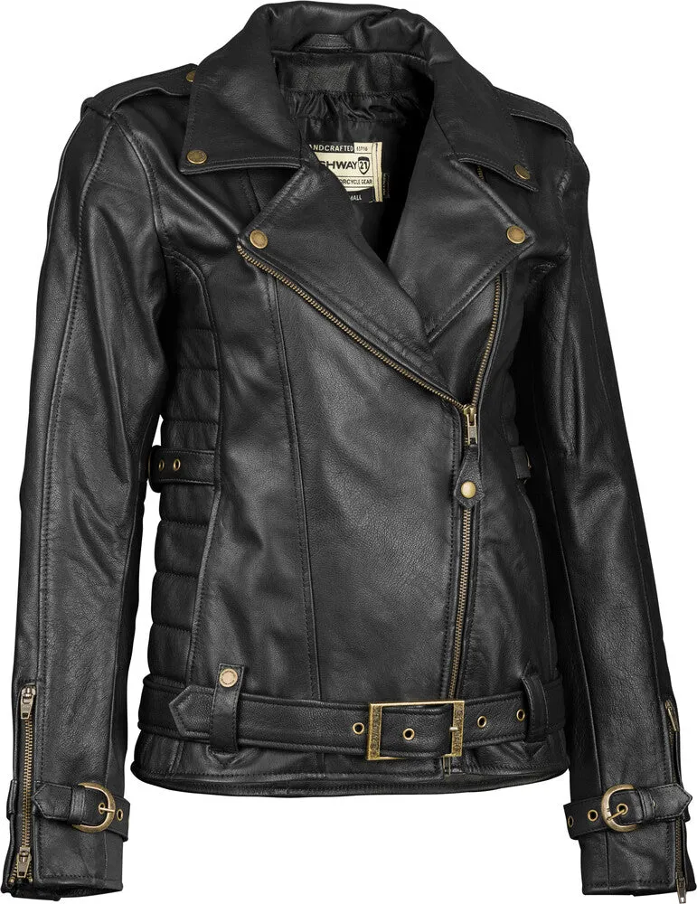 Highway 21 Women's Pearl Leather Motorcycle Riding Jacket