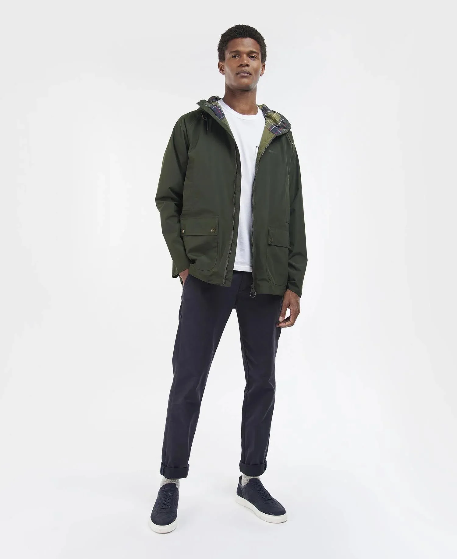 Hooded Domus Waterproof Jacket - Sage/Classic