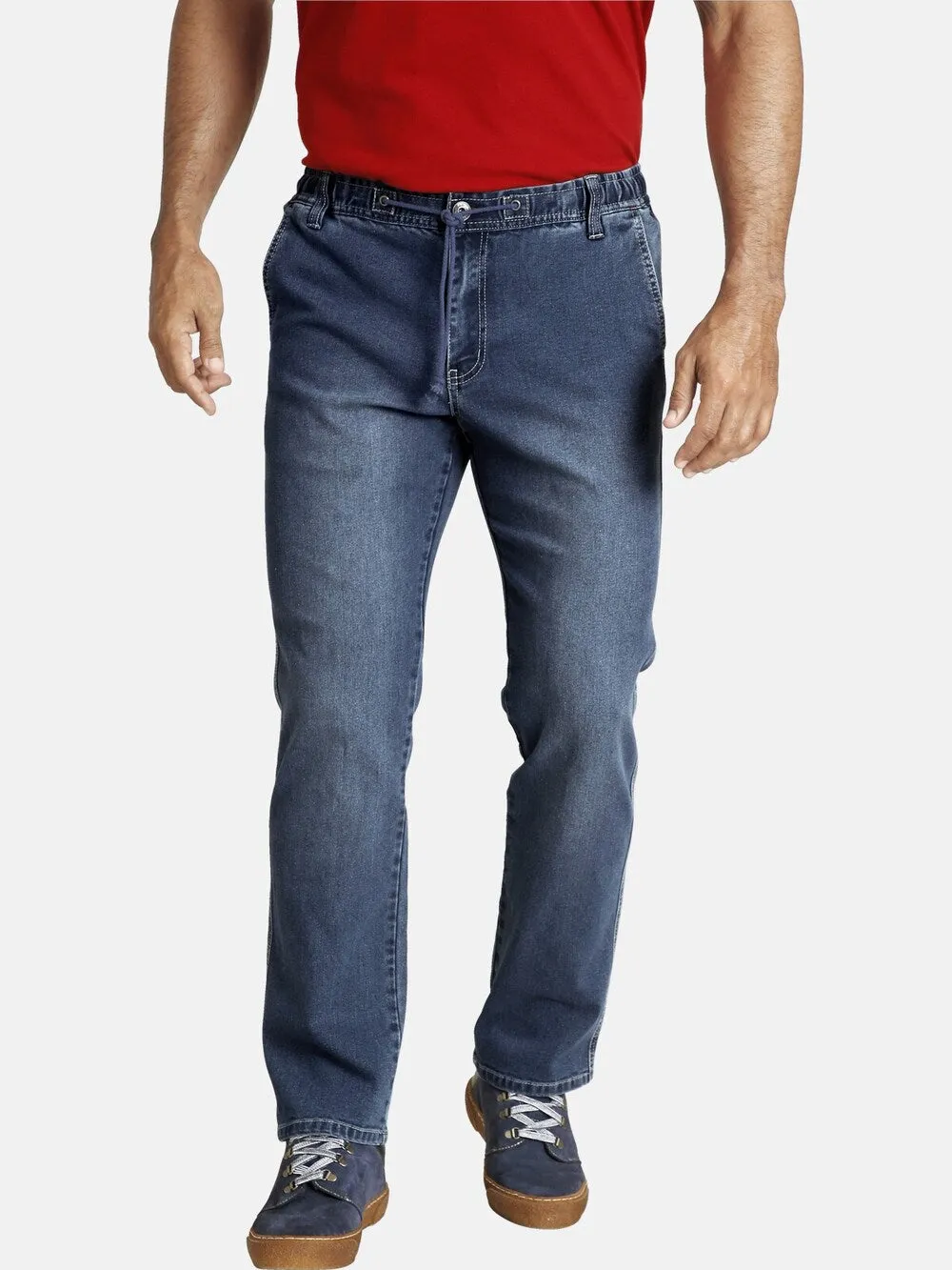 Jan Vanderstorm Vertti Relaxed Jeans, Dark Blue