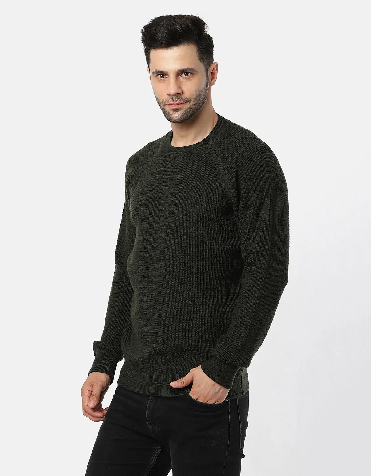 Knitted T-Neck Sweater For Men