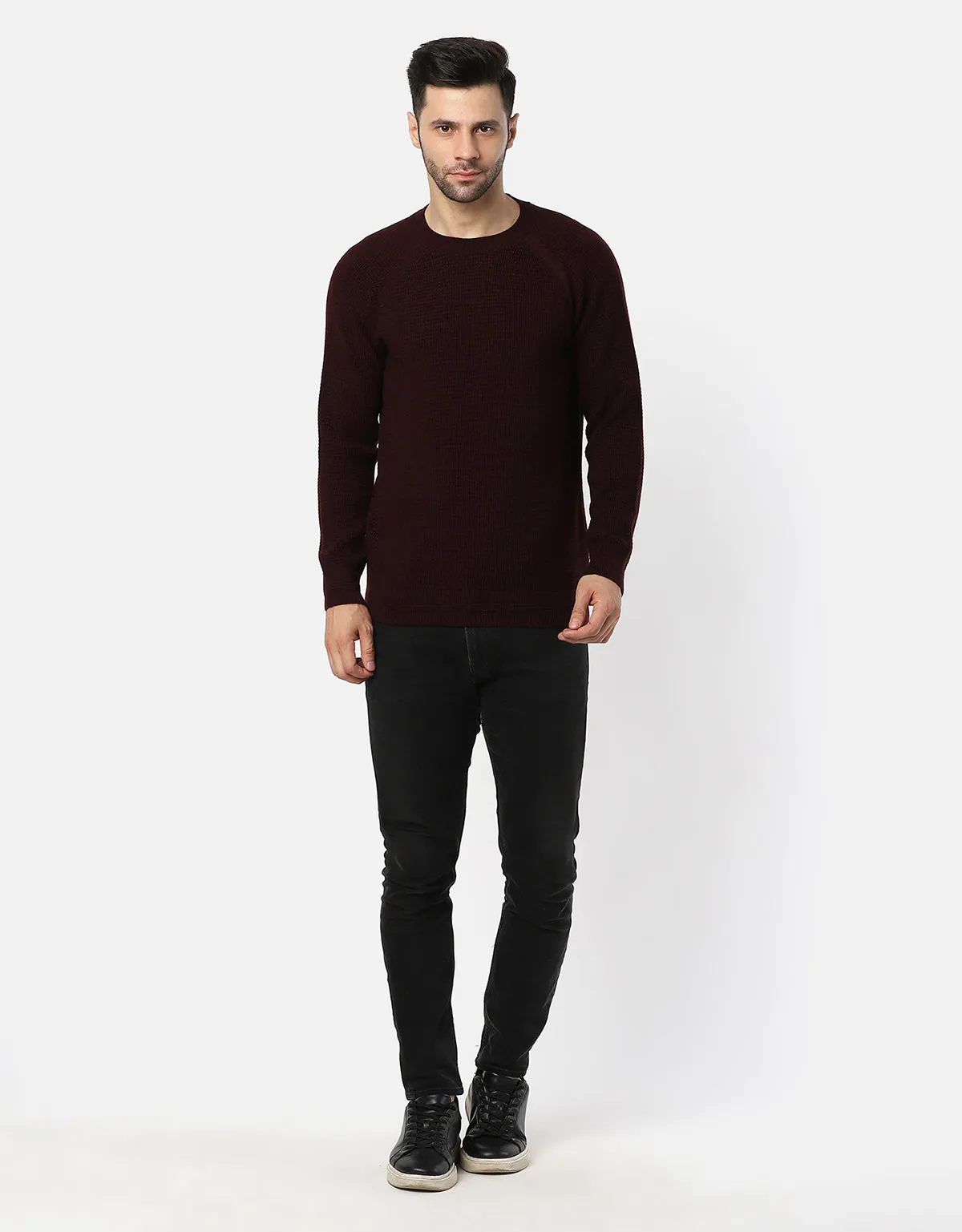 Knitted T-Neck Sweater For Men