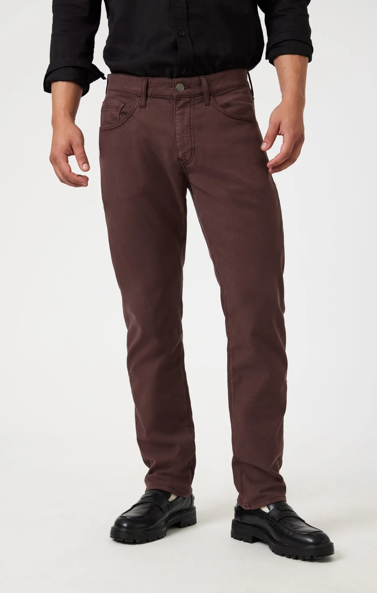 MARCUS SLIM STRAIGHT LEG IN CURRANT LUXE TWILL