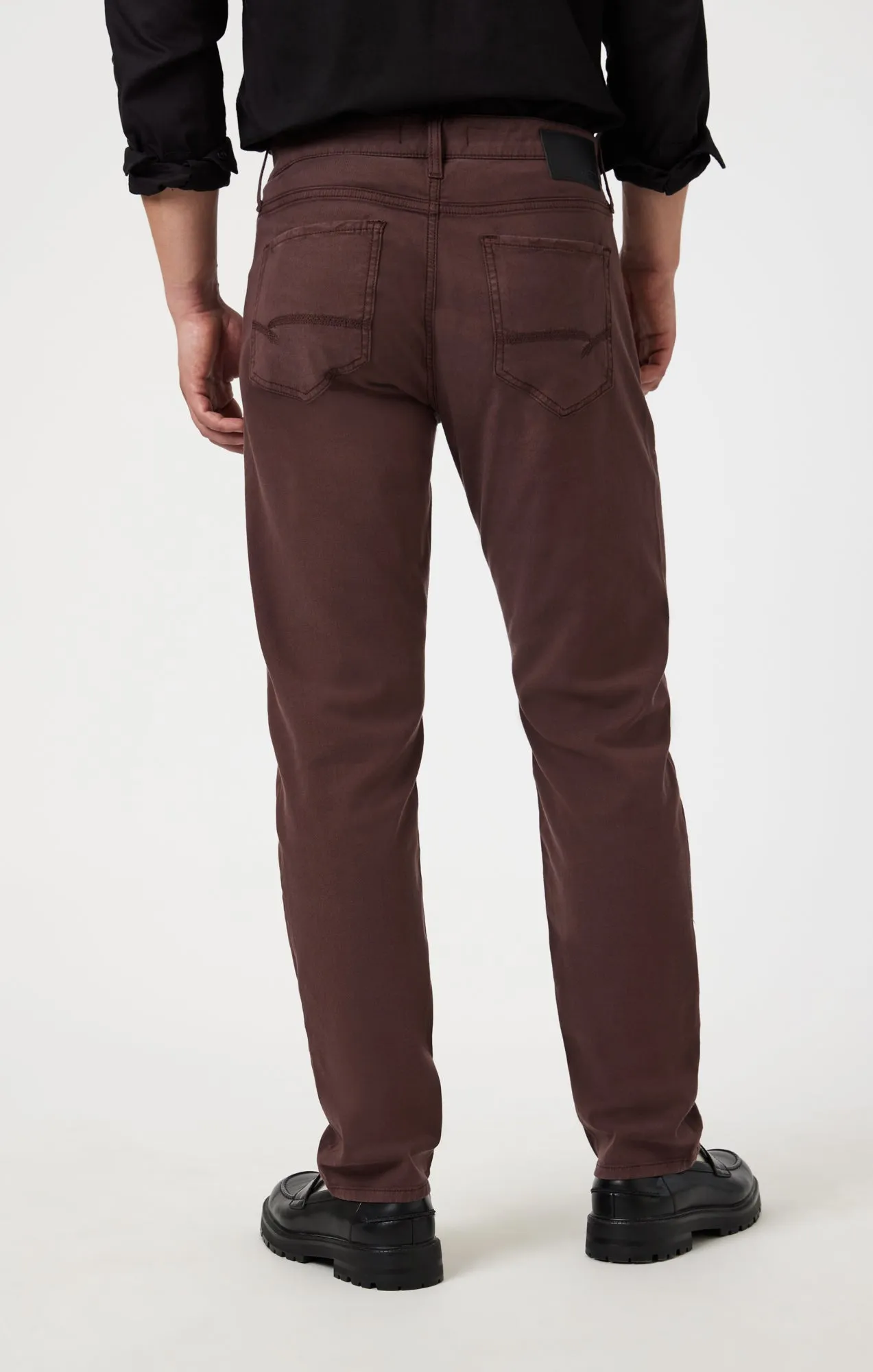 MARCUS SLIM STRAIGHT LEG IN CURRANT LUXE TWILL