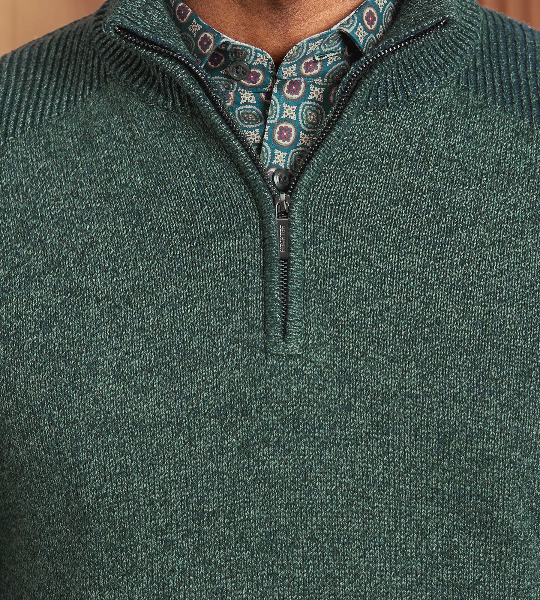 Modern Fit Long Sleeve Quarter-Zip Sweater