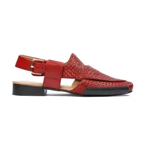 Momoko - Men's Oxblood Hand Woven Calf Leather