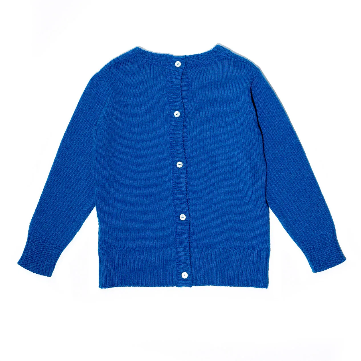 Moss Stitch Jumper - Alpaca/Merino - Cobalt (18m-8y)