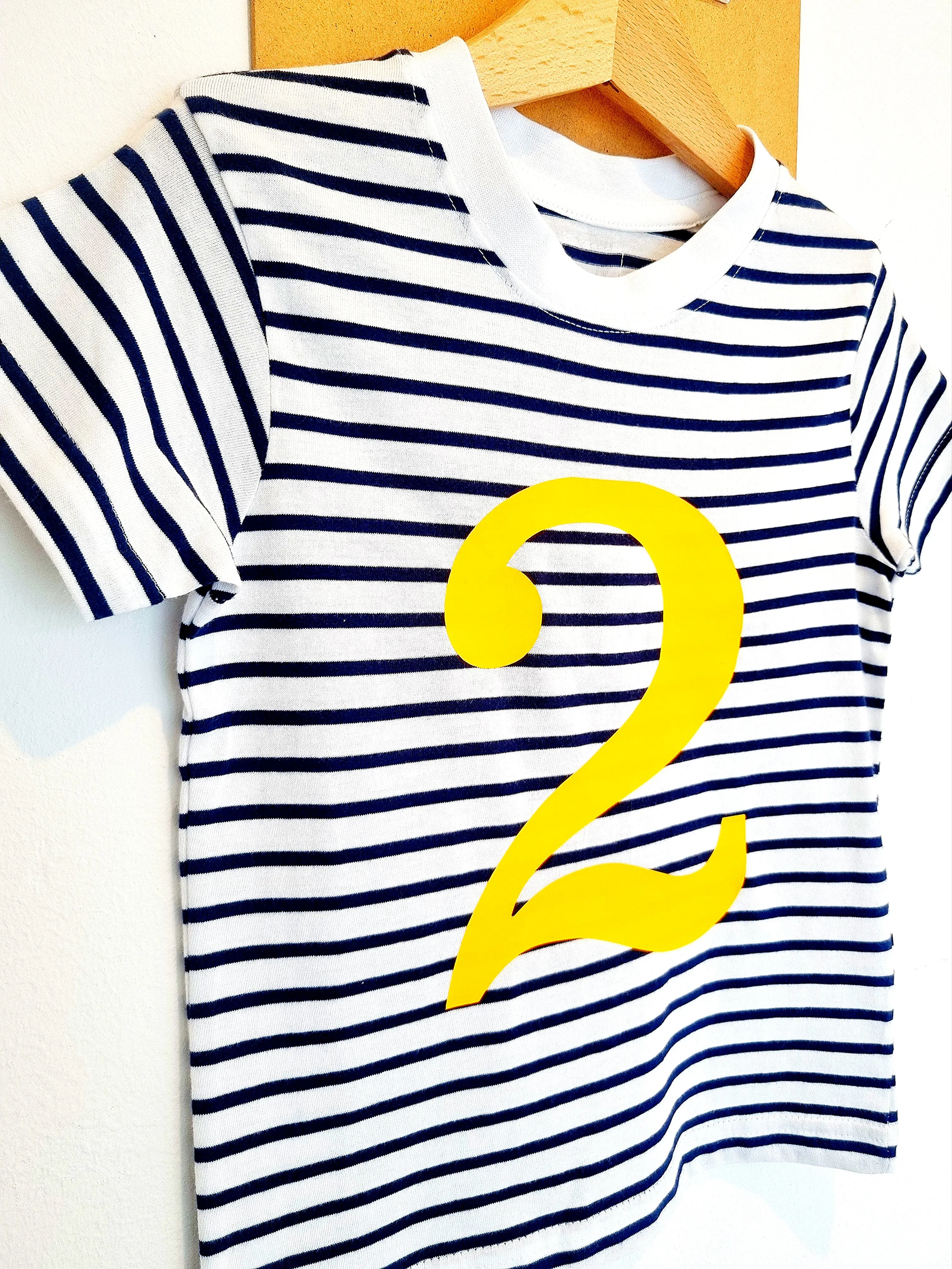 Number 2 Stripe Birthday Tee