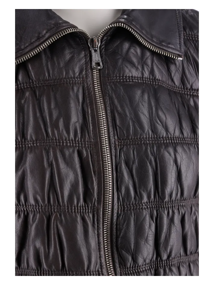 quilted leather jacket