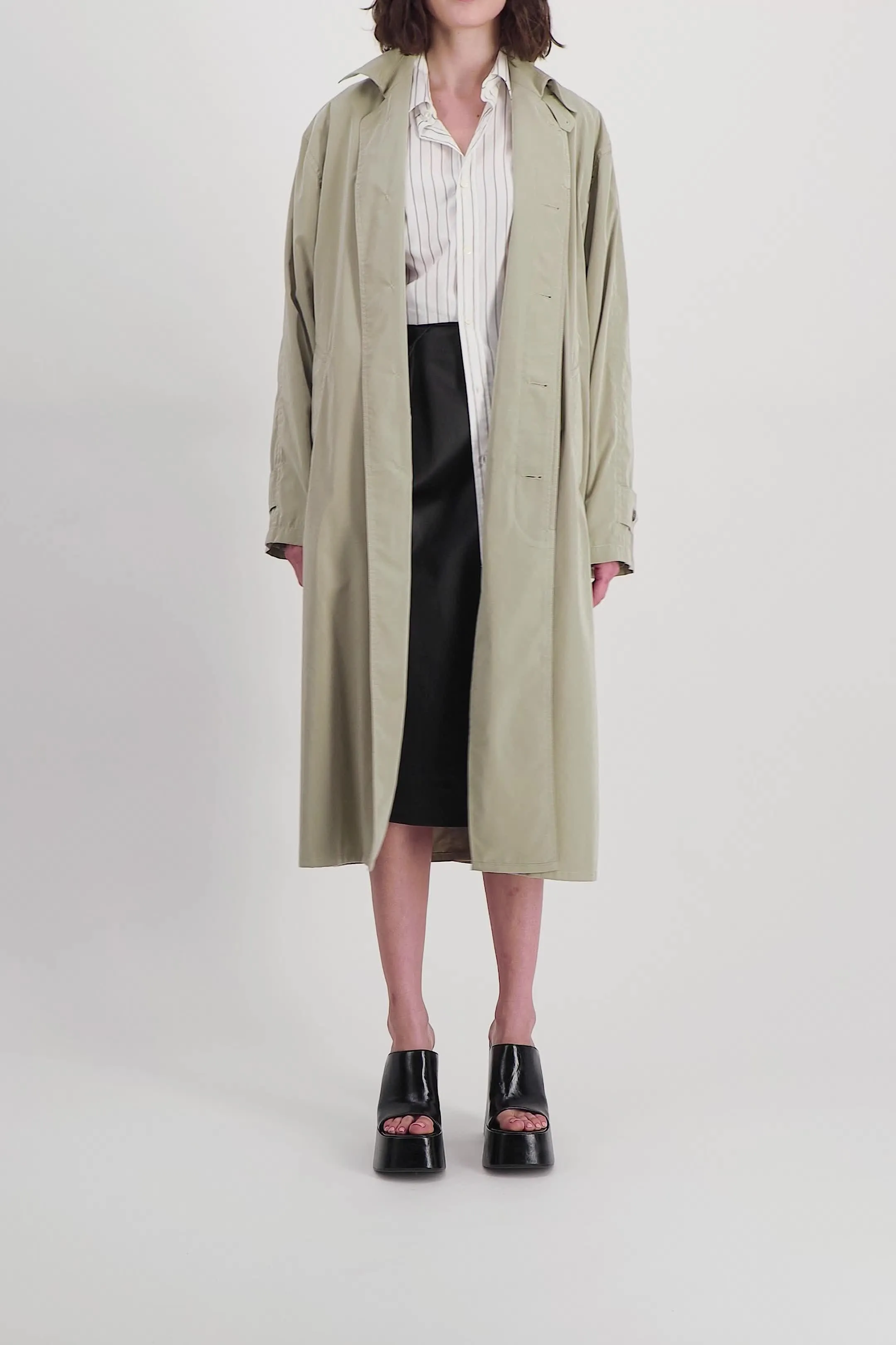 Sand fluid trench coat