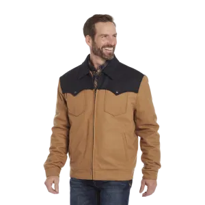 Sidran Men's Two-Toned Wool Melton Zip Front Ranch Jacket