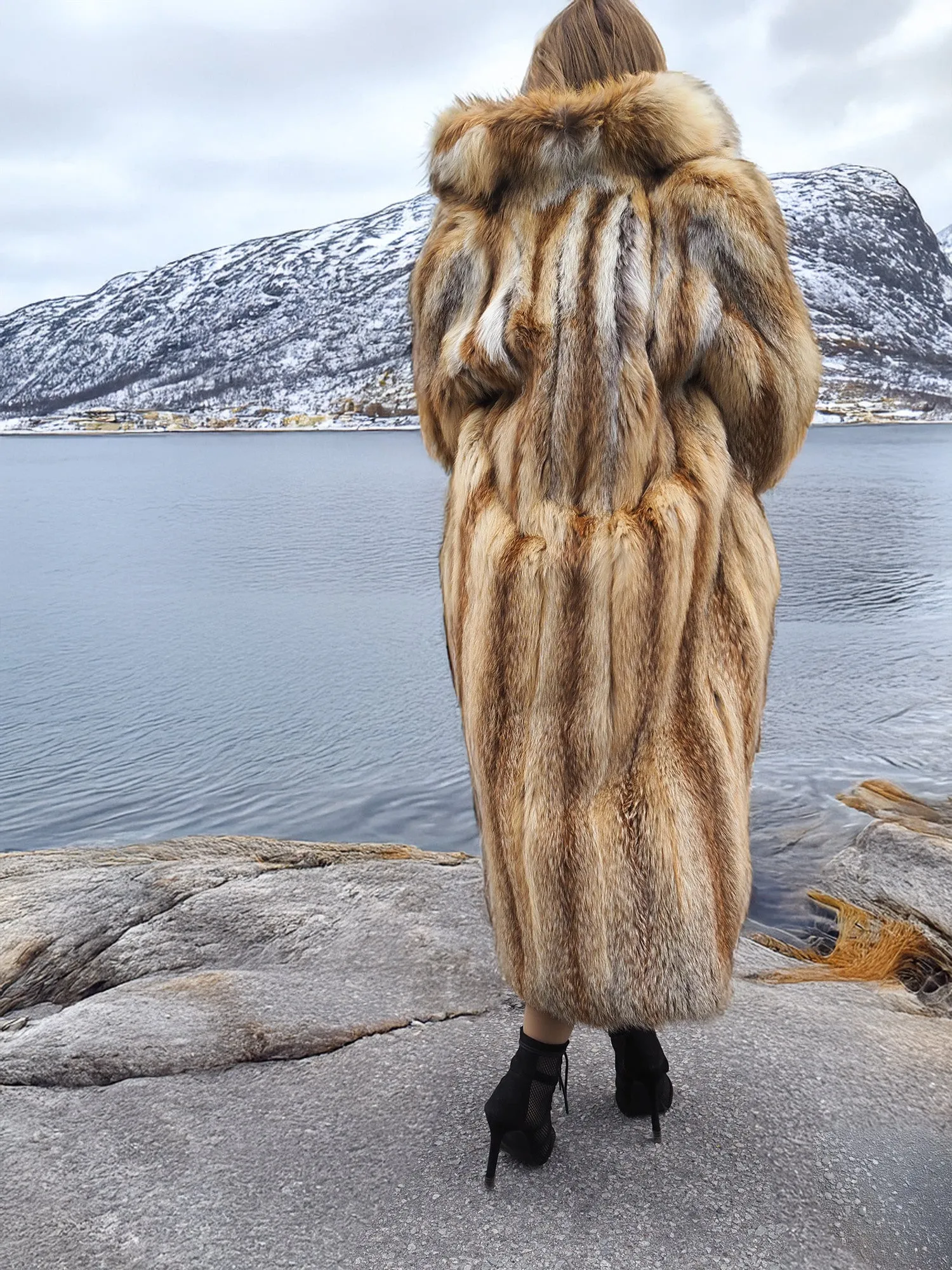 Vintage Red Fox Coat Size M