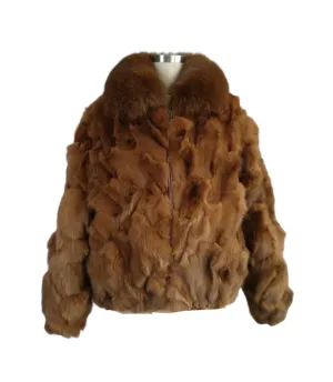 Winter Fur Fox Bomber Jacket