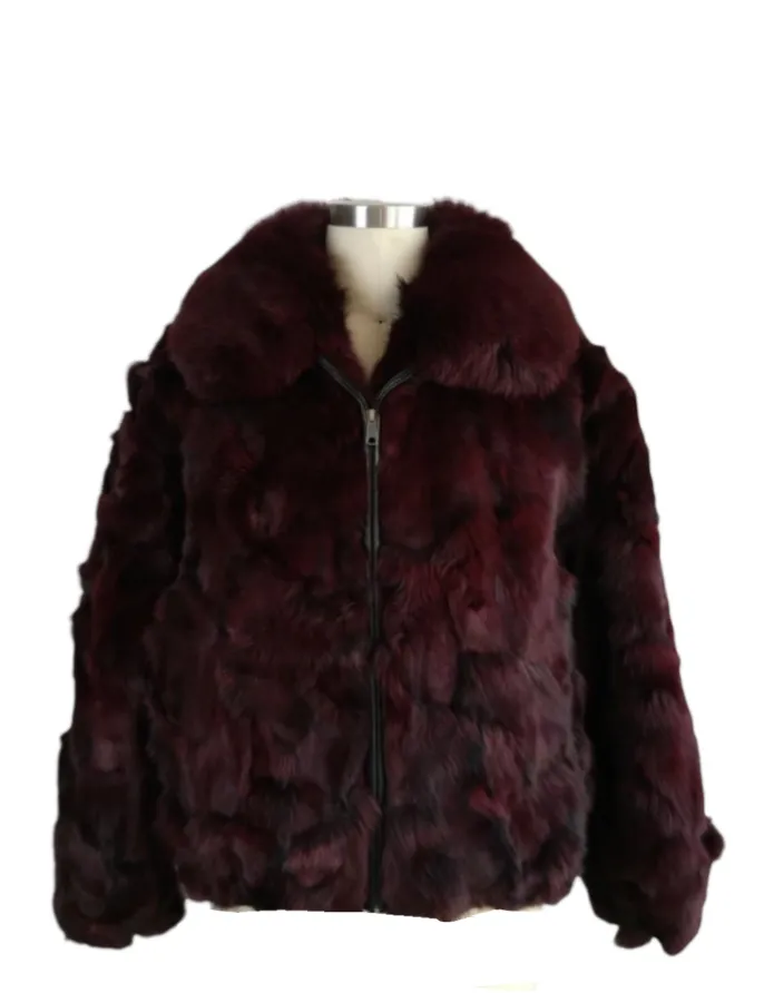 Winter Fur Fox Bomber Jacket